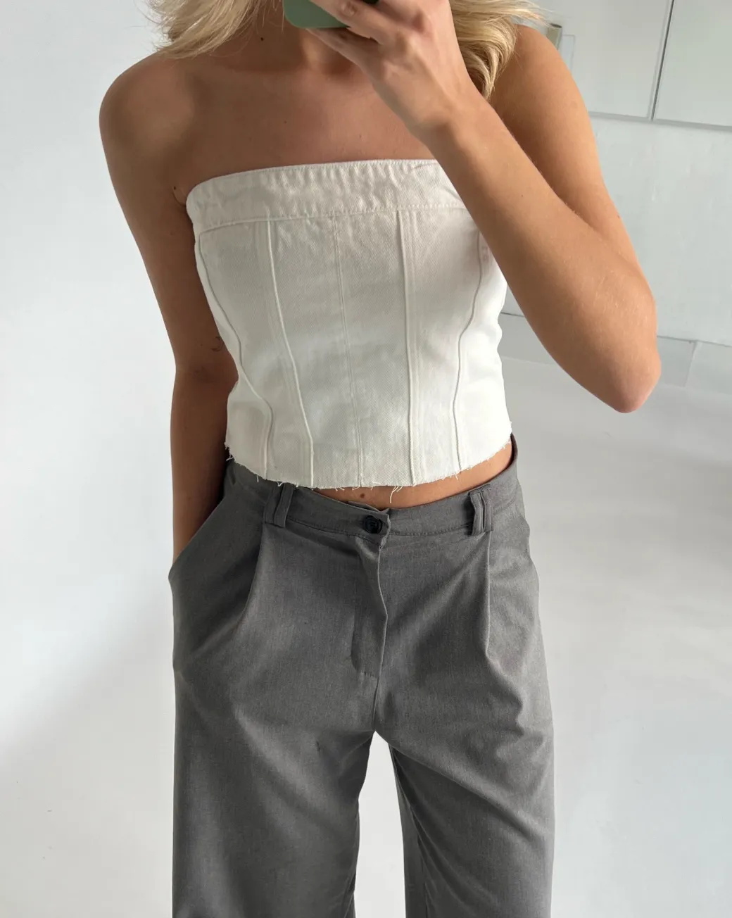 ADDISON top, hvid