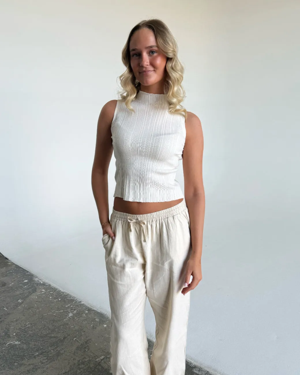 ALINA top, hvid