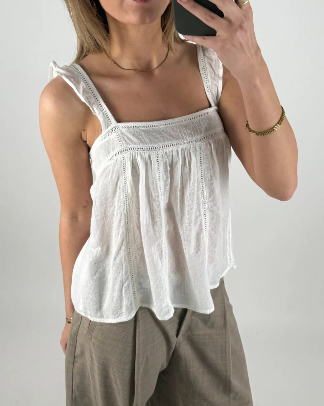 AMONA top, hvid