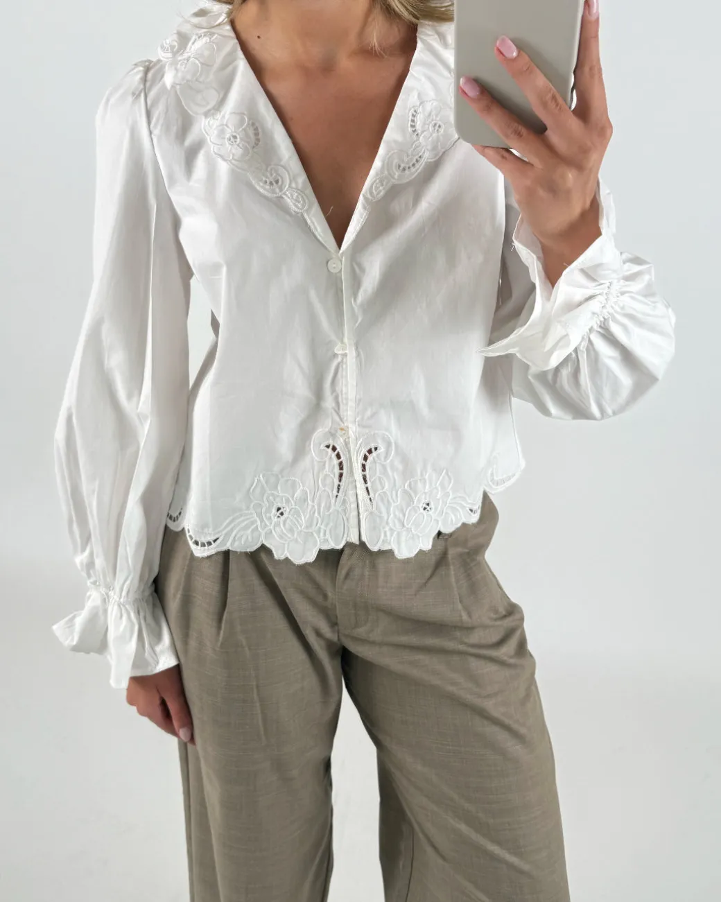 ASPEN bluse, hvid