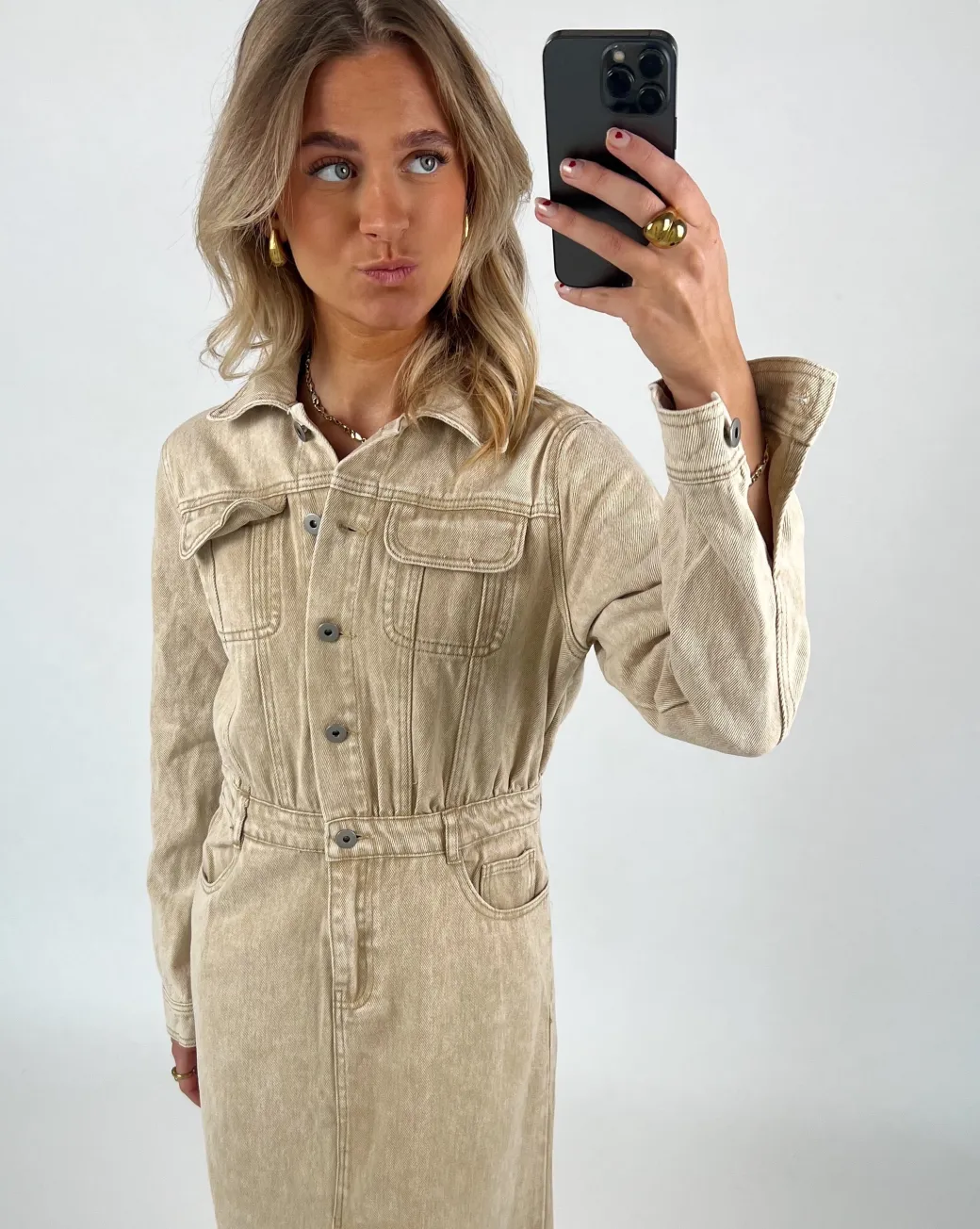 AYA kjole, beige