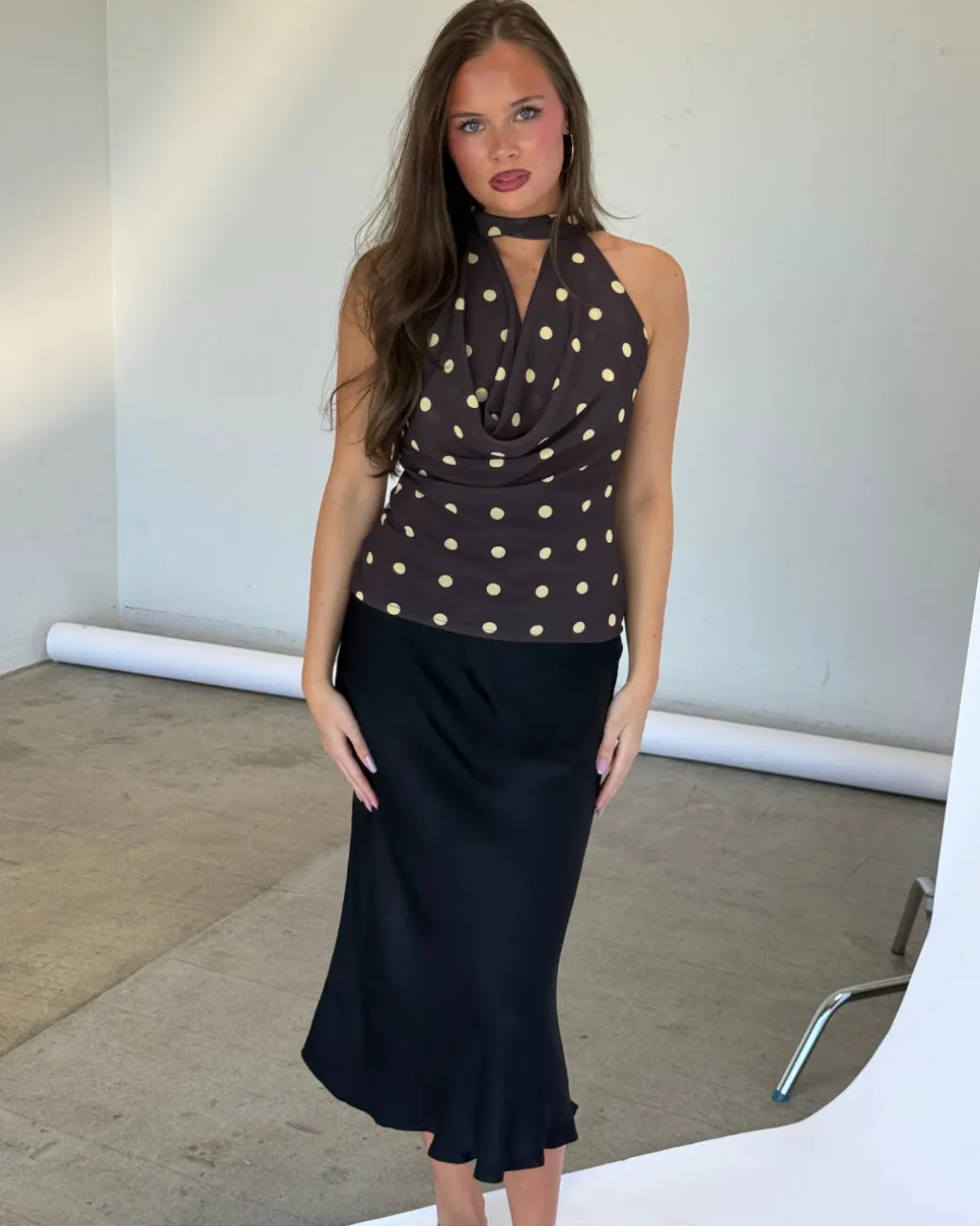 AYLIN top, brun