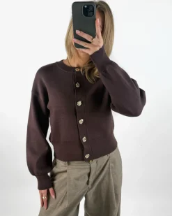 BALIA strik cardigan, brun