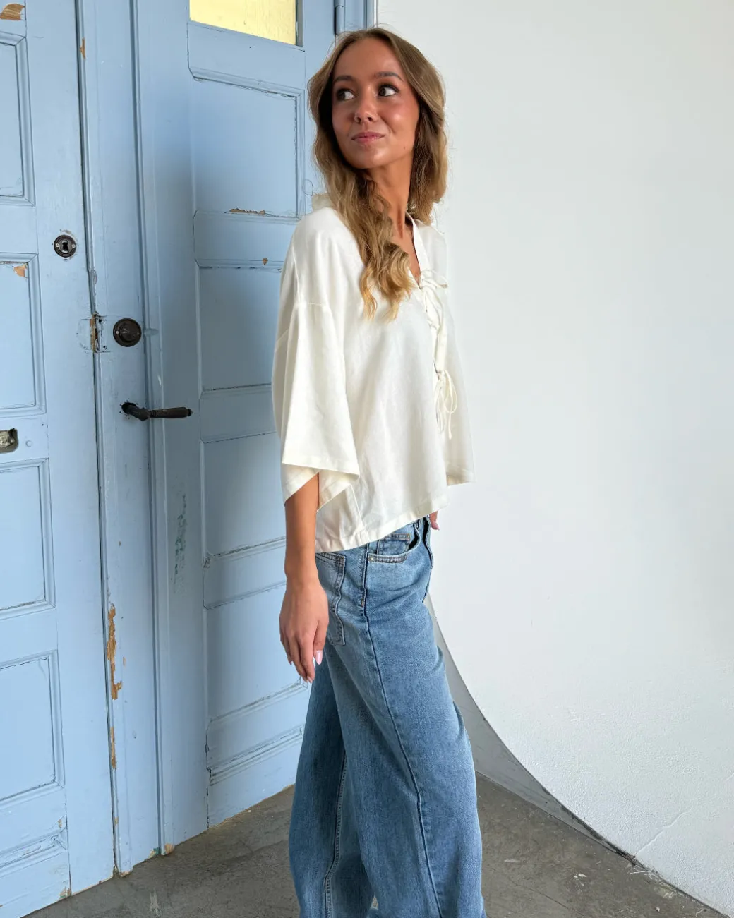 BREEZE bluse, hvid