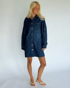 CANA denim kjole, blå