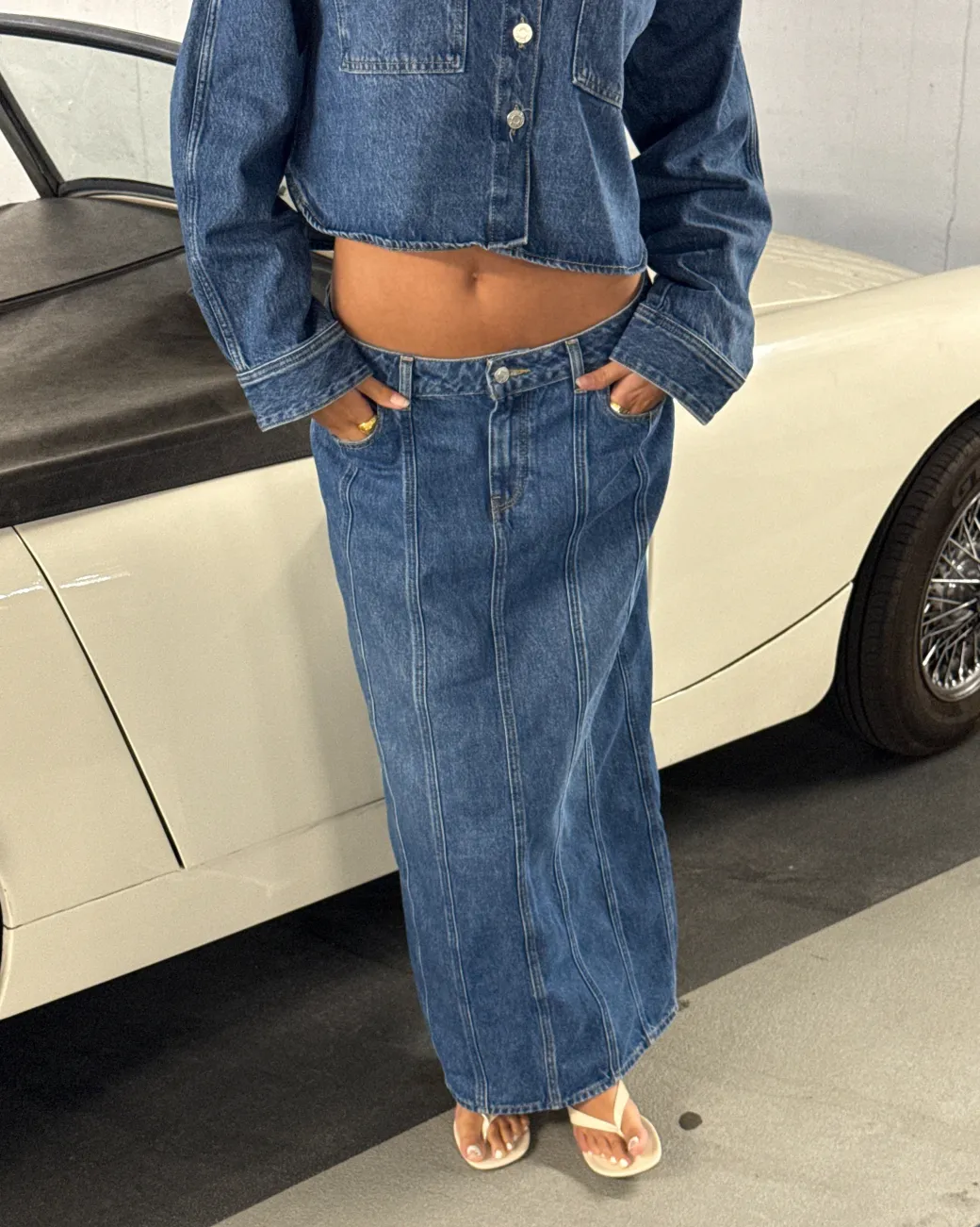 CANA denim nederdel, blå