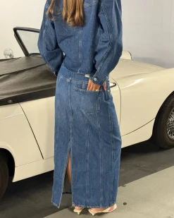 CANA denim nederdel, blå