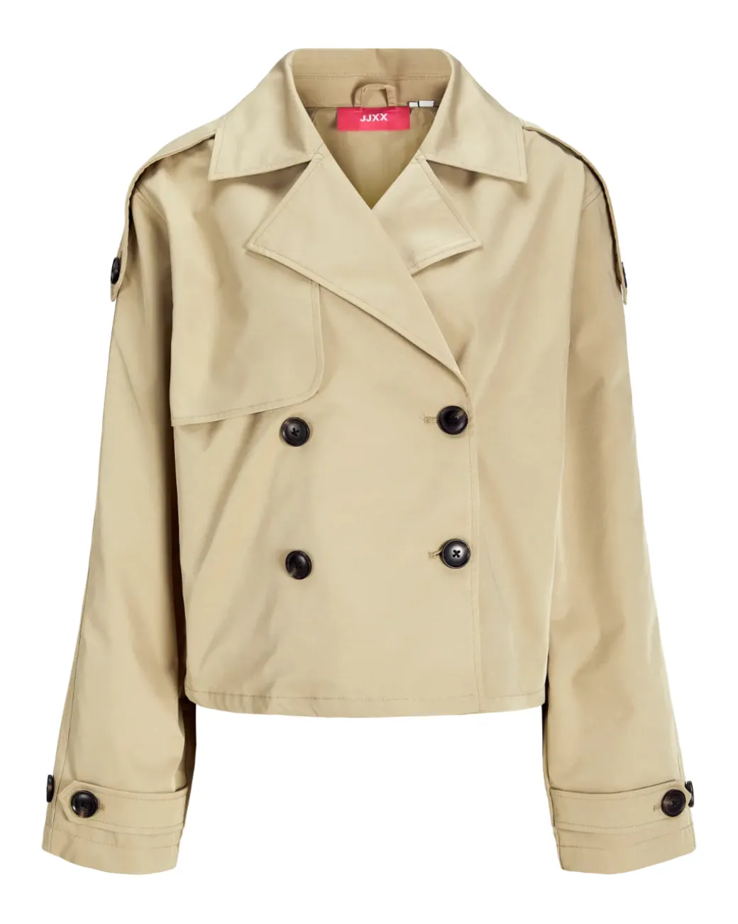 CARLIE kort trenchcoat, beige