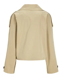 CARLIE kort trenchcoat, beige