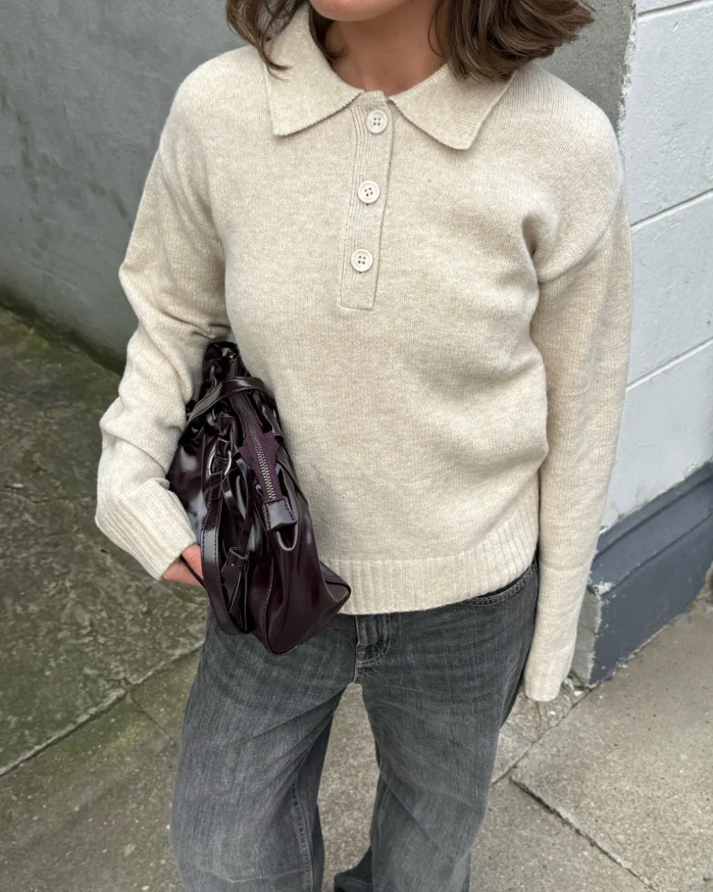 CATALINA strik polo, beige