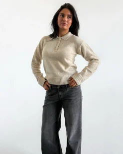 CATALINA strik polo, beige