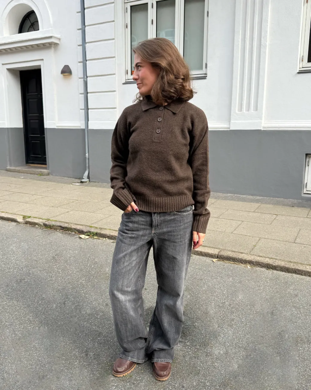 CATALINA strik polo, brun