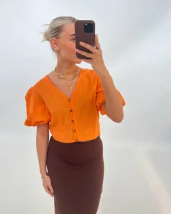 CELINA bluse, orange