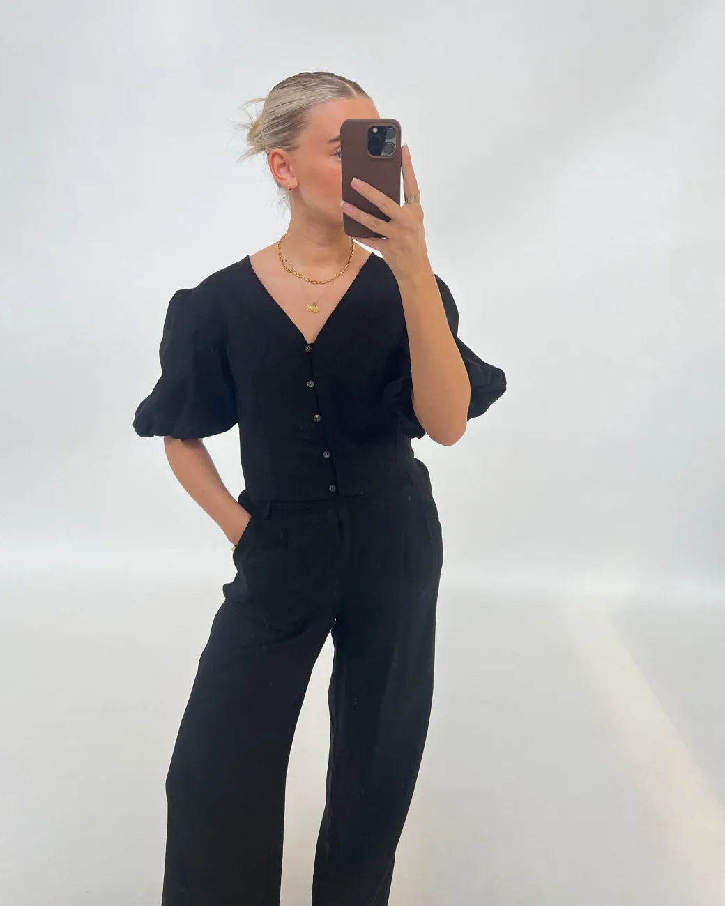 CELINA bluse, sort