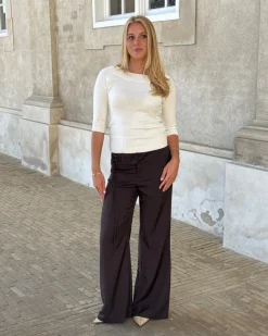 CHLOE bluse 3/4 ærme, creme