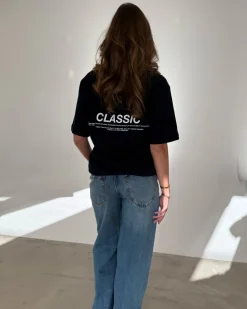 CLASSIC t-shirt, navy/hvid