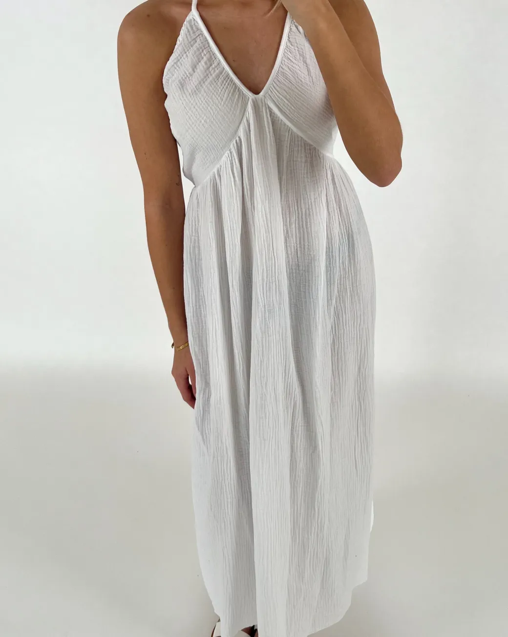 COLETTE maxi kjole, hvid