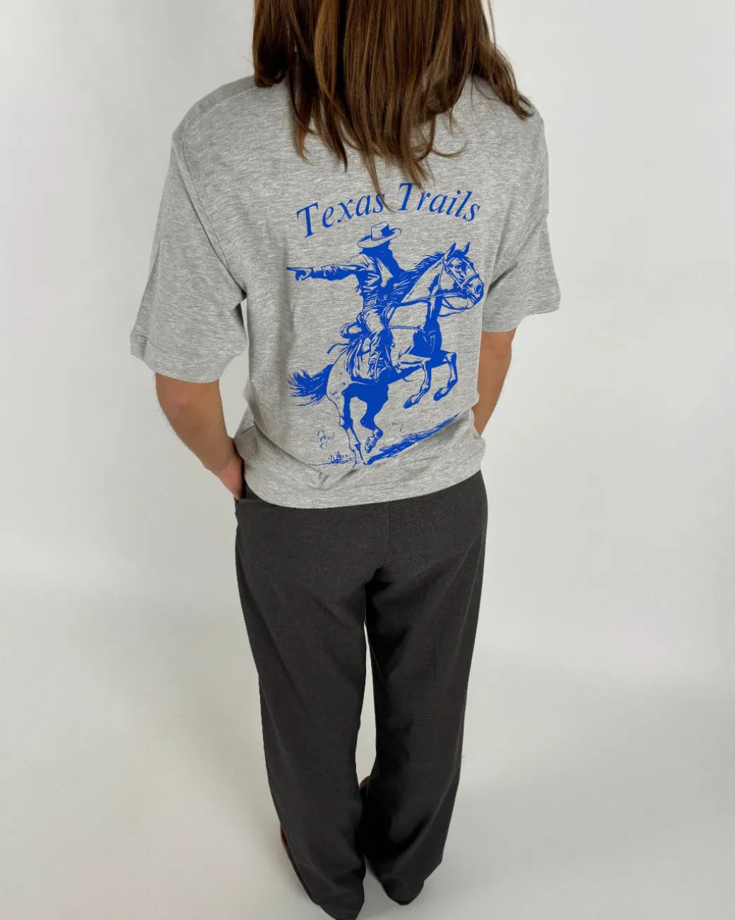 COWBOY t-shirt, grå/blå