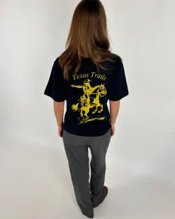 COWBOY t-shirt, navy/gul