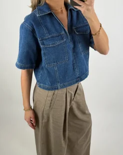 DAYANA denim skjorte, blå