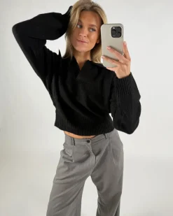 DELILAH polo strik, sort