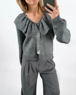 DENISI strikket cardigan, grå