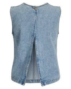 DORA denim top, blå
