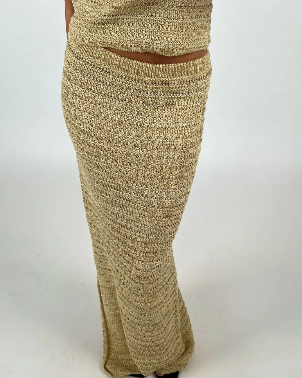ELISABETH nederdel, beige/guld