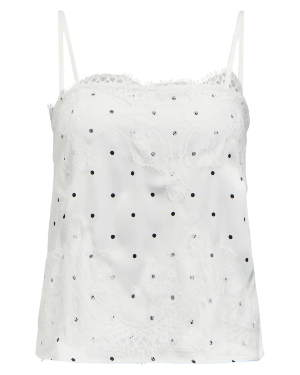 ELLE prikket top, hvid