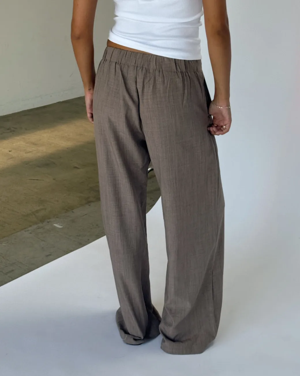 ELLIOT wide leg bukser, sand