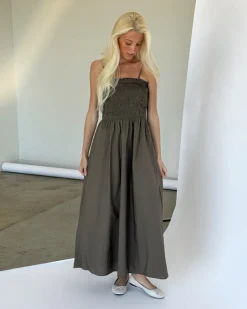 ELLY maxi kjole, brun