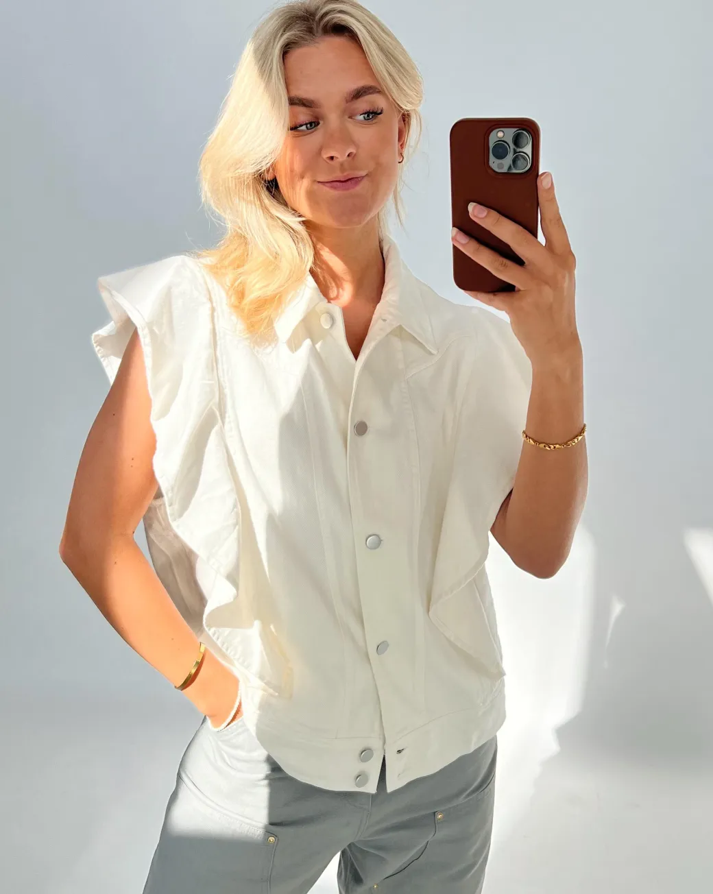 ELSE vest, hvid