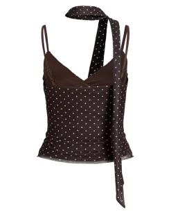ELVIRA mesh top, brun