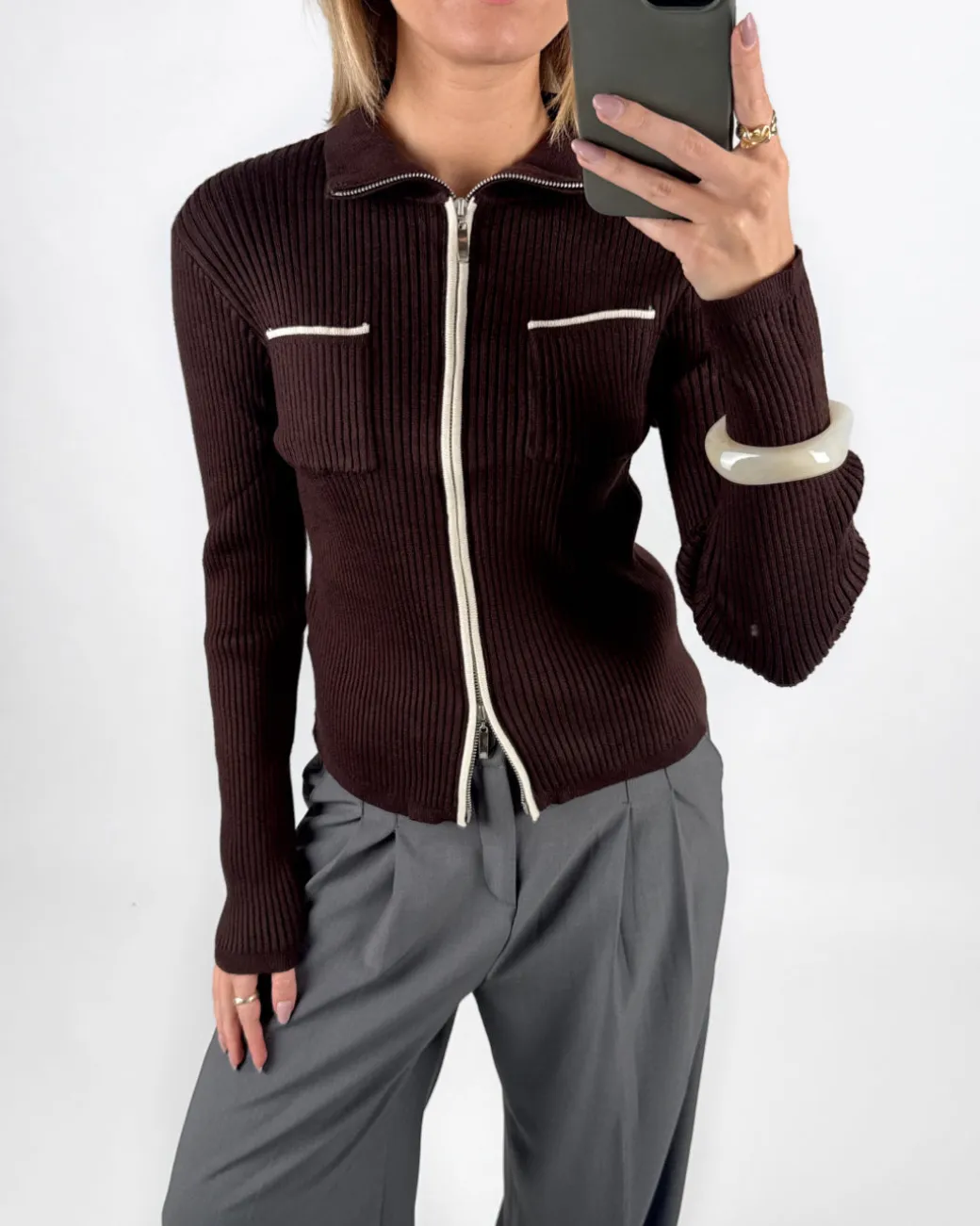 EMRYN bluse, brun