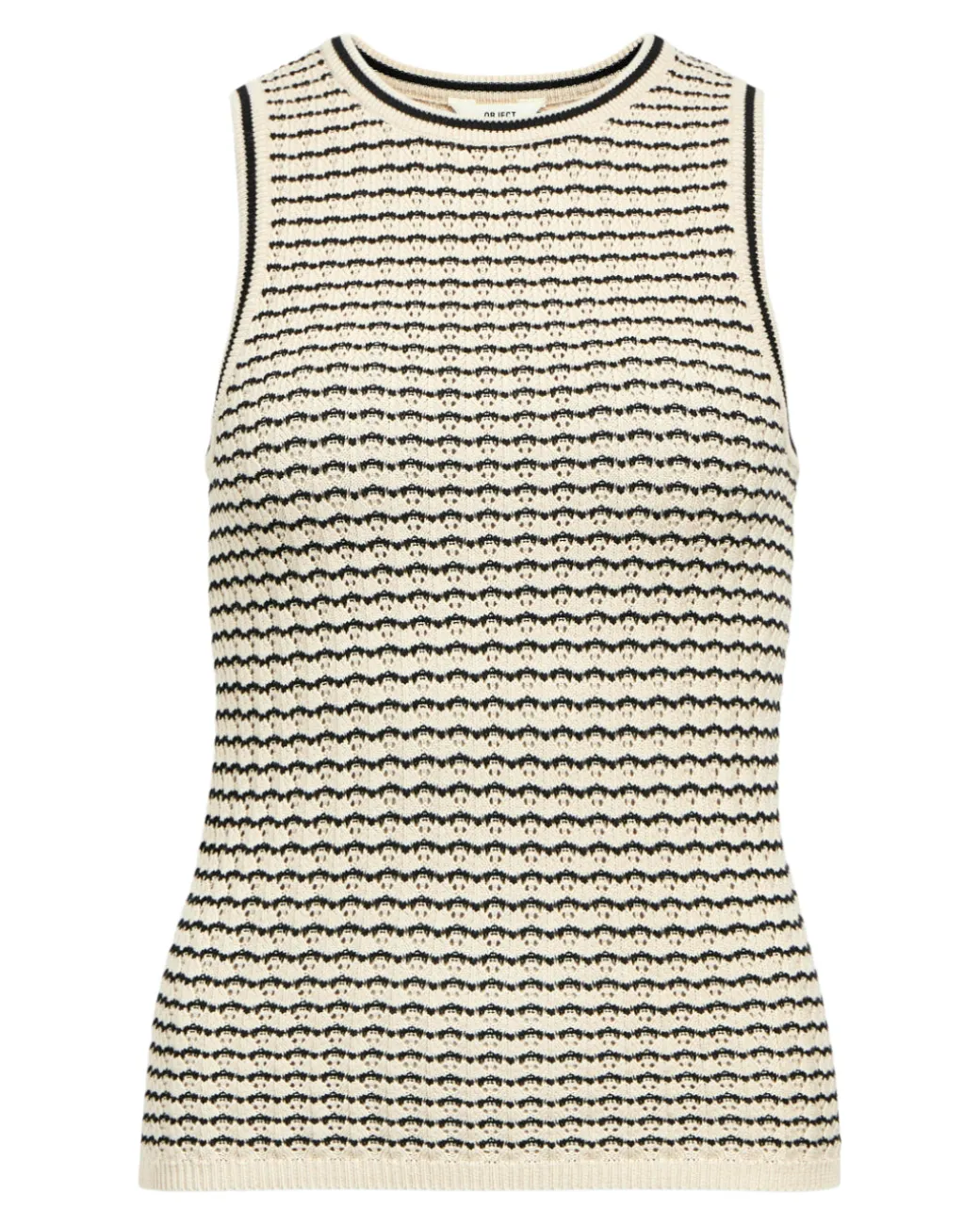 ESTER top, beige/sort
