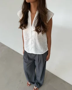 EVELYN bluse, hvid
