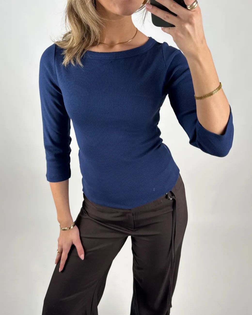 FIFI boatneck top, navy