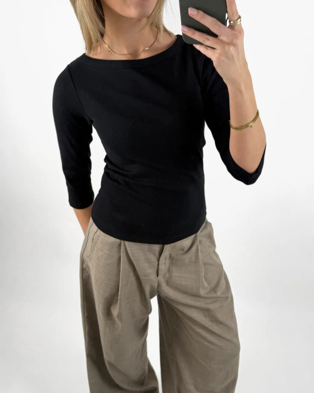 FIFI boatneck top, sort