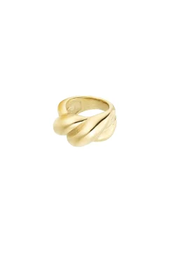 FRANKA ring, guldfarvet