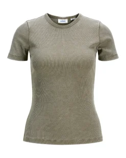 FRANKIE t-shirt, vasket brun