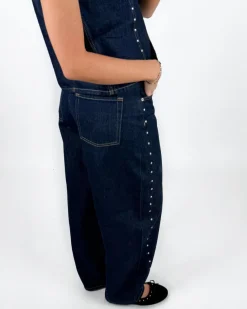 FUJI barrel jeans, mørkeblå