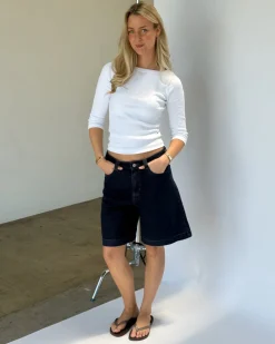 GEORGINA jorts, mørkeblå