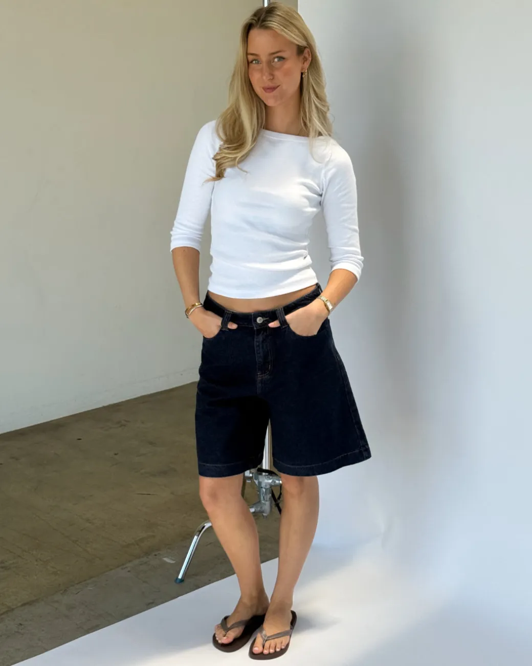 GEORGINA jorts, mørkeblå
