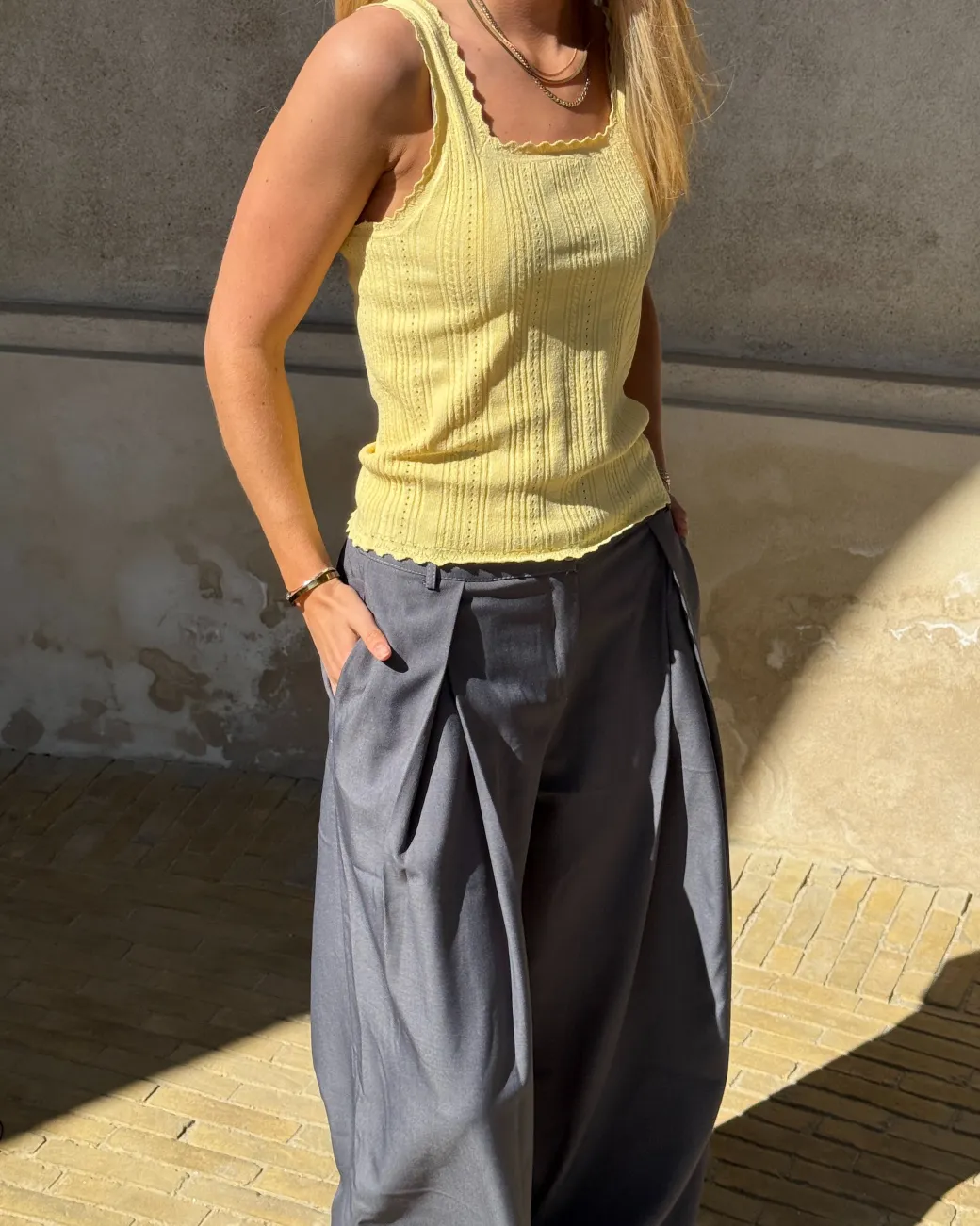 GIANNA top, gul