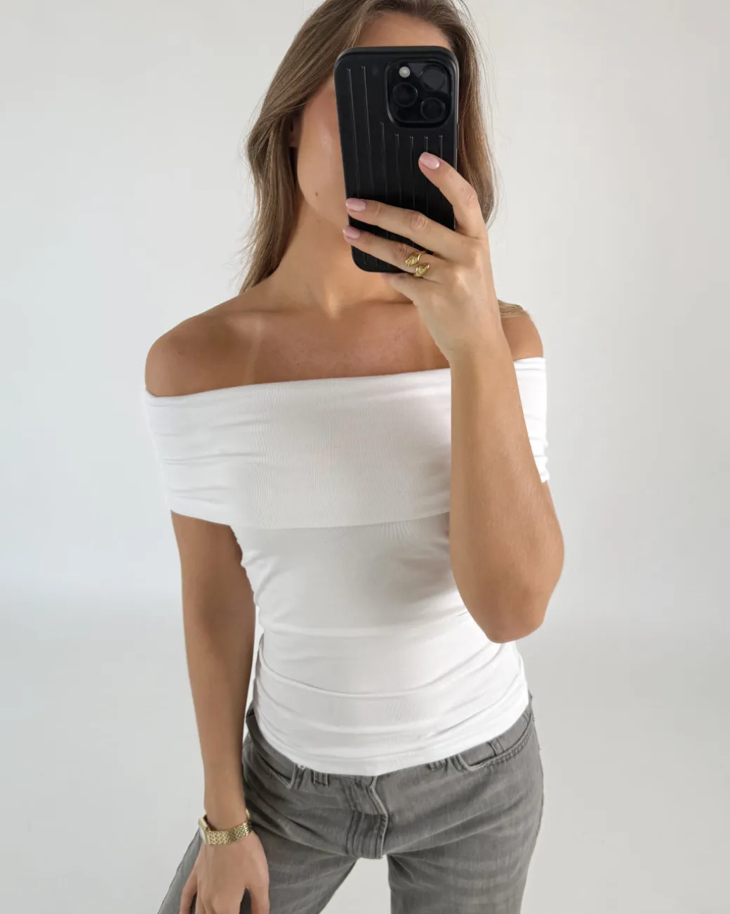 GIGI off shoulder top, hvid