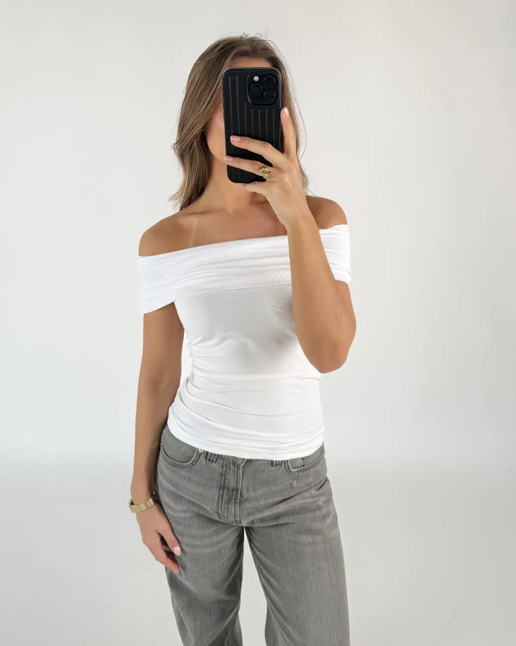 GIGI off shoulder top, hvid