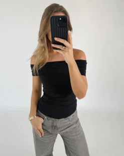 GIGI off shoulder top, sort