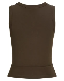 GIGI v-hals top, brun