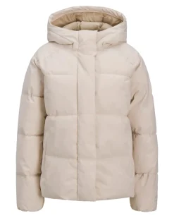 GLOBAL puffer jakke, creme