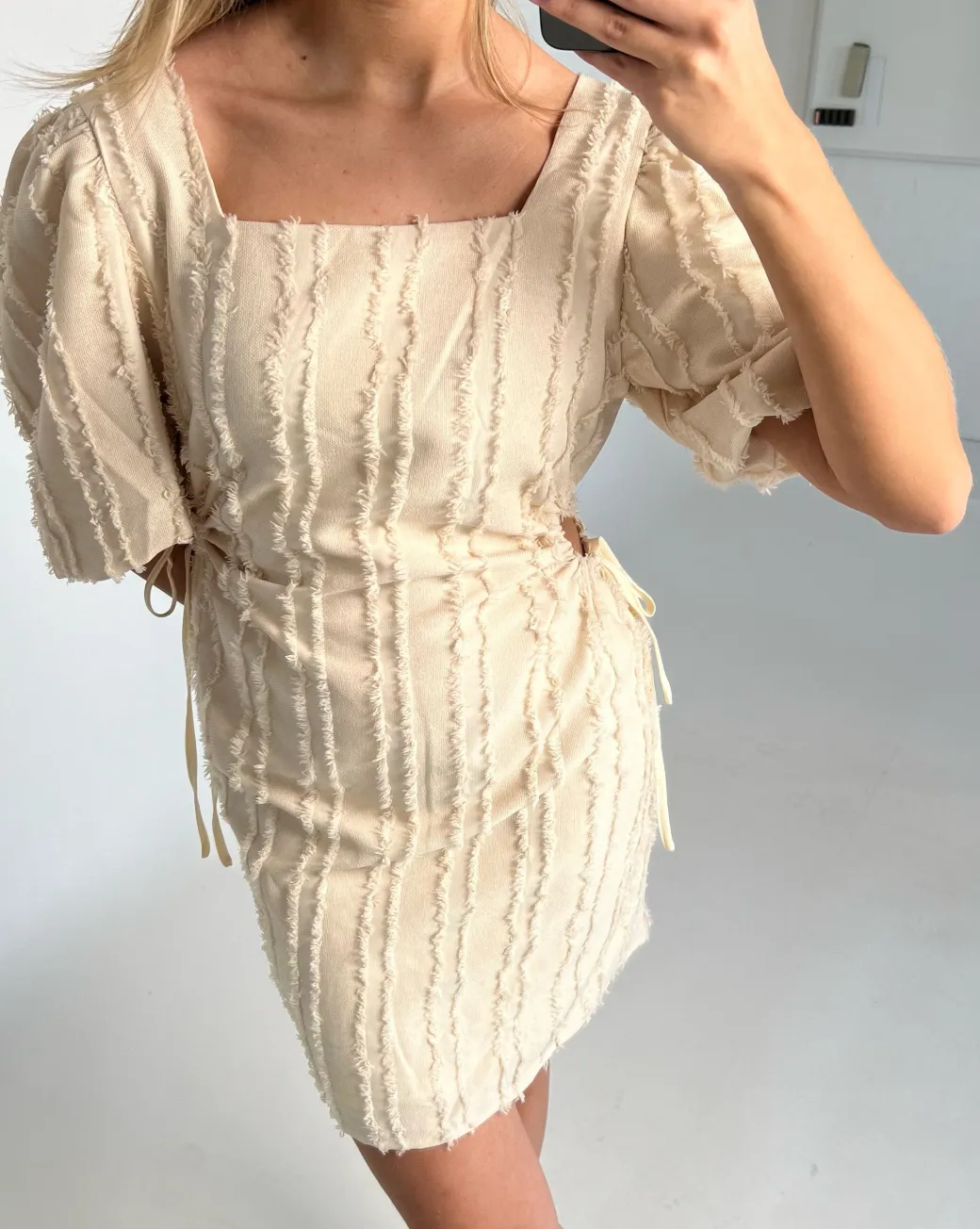 GRACELYN kjole, beige